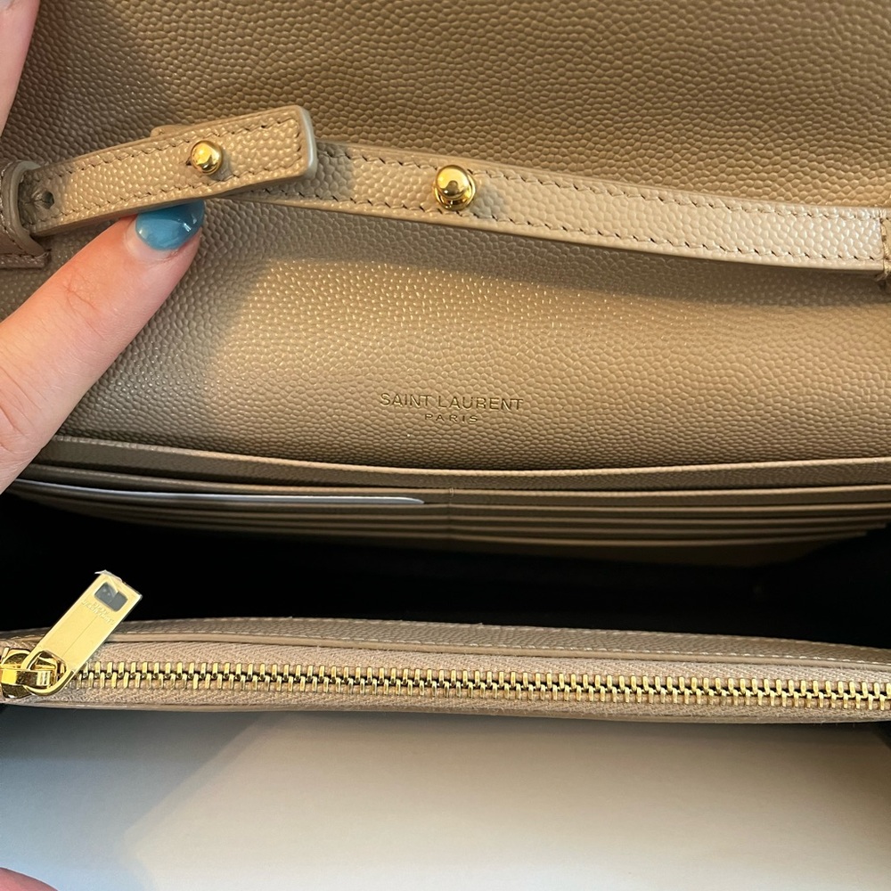 NIB Saint Laurent Classic Cassandre Chain Wallet - Picture 3 of 9